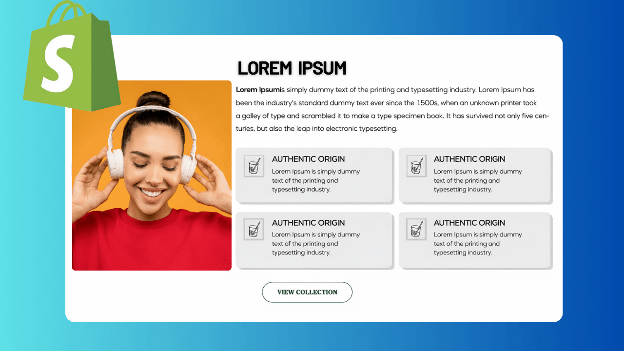 Image with Text Blocks Section for Shopify