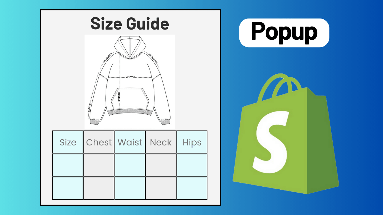 Add Size Chart Popup on Product Page of Shopify Store