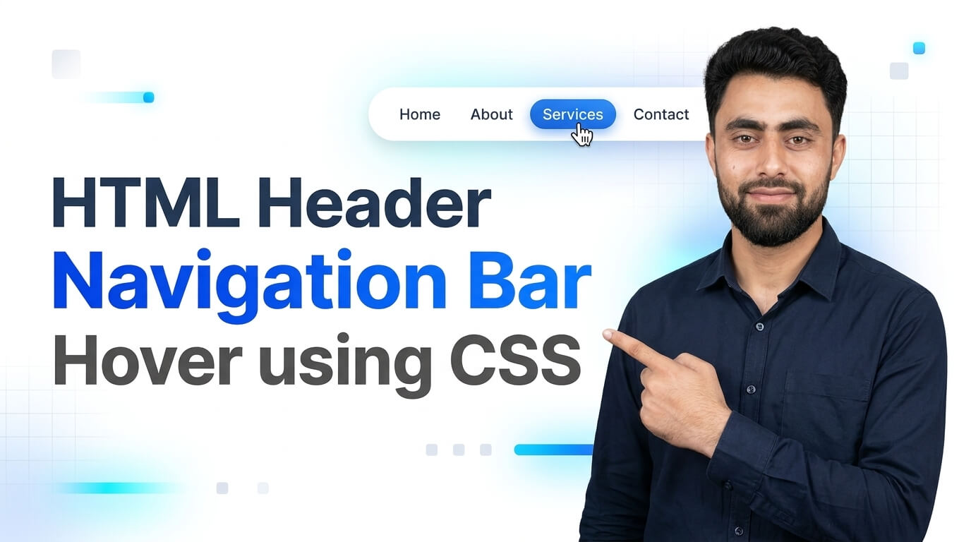 Read more about the article HTML Header Navigation Bar Hover using CSS