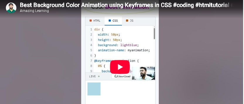 Read more about the article Best Background Color Animation using Keyframes in CSS